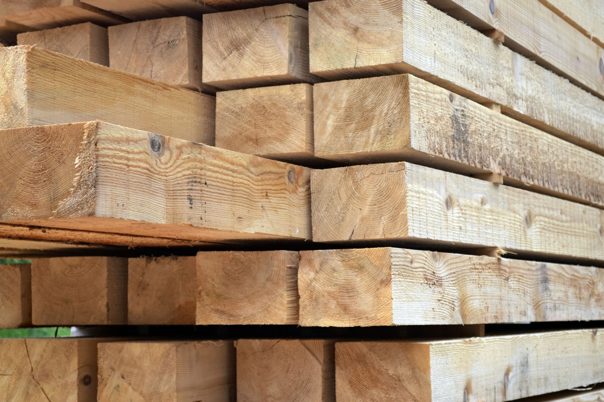 Pallet of light timber