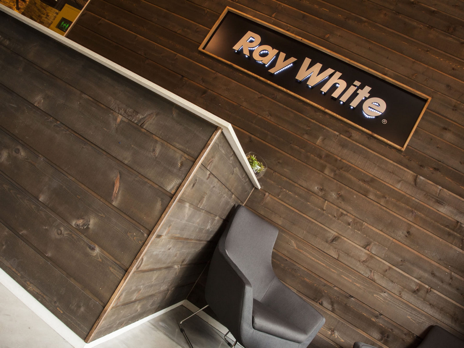 Front reception area of Ray White Real Estate office